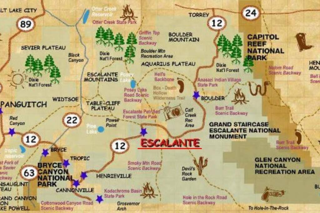 Red Rock Ranch Log Cabin: Large, Fully Furnished Ескаланте Екстериор снимка